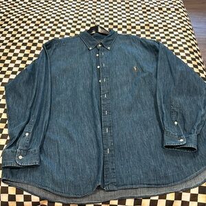 Men’s Polo Ralph Lauren 3XB Denim Long Sleeve Shirt
